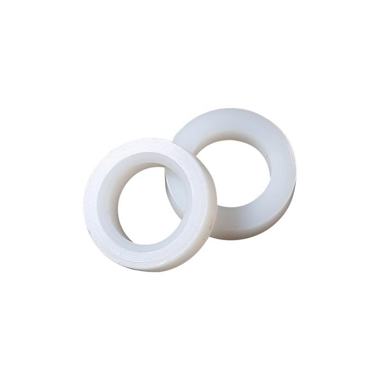 RPTFE white nylon gasket/tetrafluorine flange gasket customized meson insulating plastic film tetrafluorine gasket nylon flat pad manufacturers